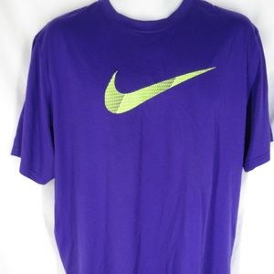 Nike DRI-FIT Men Size XL Short Sleeve Purple Shirt
